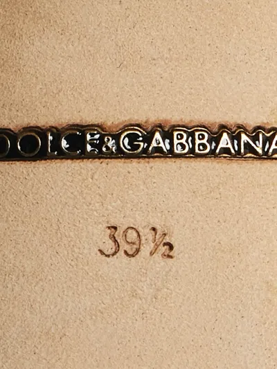 Pre-owned Dolce & Gabbana Floral-print Sandals In Red