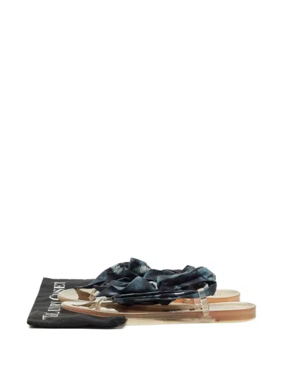 Pre-owned Dior Kaleidoscope Pattern Sandals In Blue