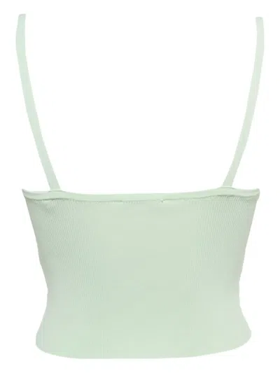 Pre-owned Sandro Cut-out Sleeveless Top In Green