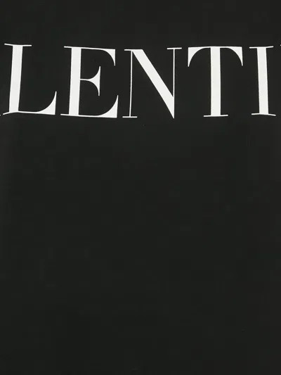 Pre-owned Valentino Logo-print Cotton T-shirt In Black