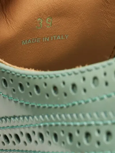 Pre-owned Prada Leather Derby Shoes In Green