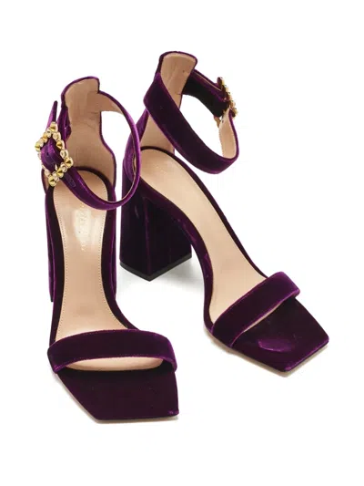 Pre-owned Gianvito Rossi Portofino Buckled Sandal In Purple
