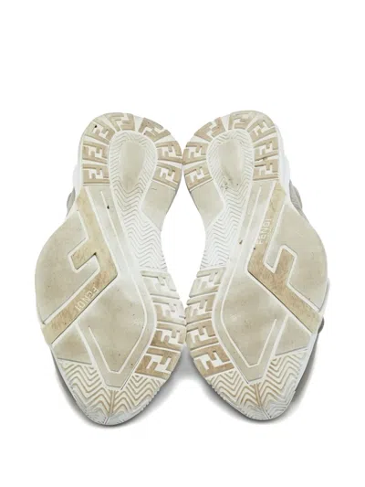 Pre-owned Fendi Flow Low-top Sneakers In Gray