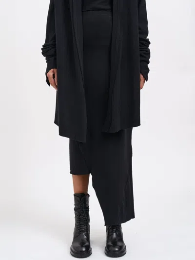 Marc Le Bihan Stretch Cotton Skirt In Black