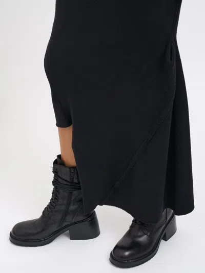 Marc Le Bihan Stretch Cotton Skirt In Black