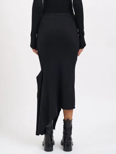 Marc Le Bihan Stretch Cotton Skirt In Black