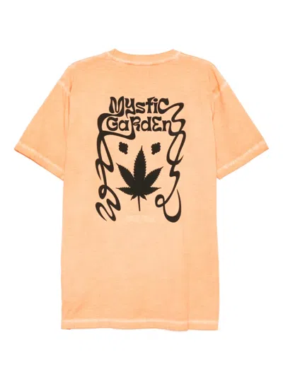 County Of Milan Printed T-shirt In Orange