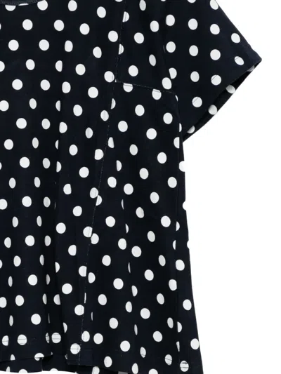 Comme Des Garçons Polka-dot T-shirt In Blue