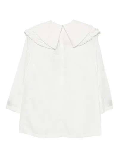 Comme Des Garçons Ruffled Blouse In White