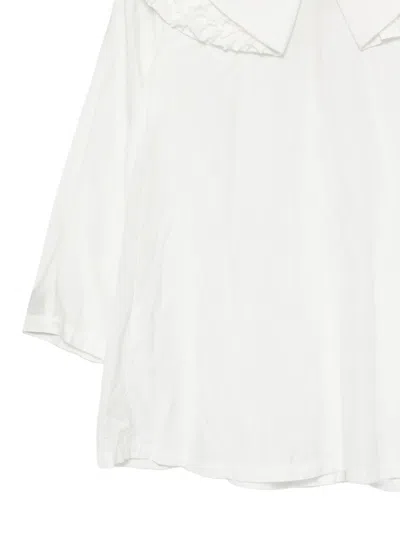 Comme Des Garçons Ruffled Blouse In White