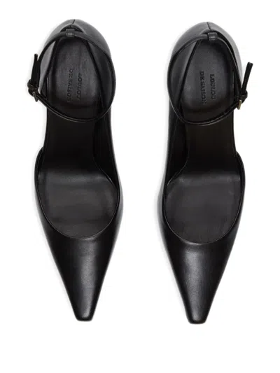 Loulou De Saison 85mm Carllas Asymmetric Ankle Strap Pumps In Multi