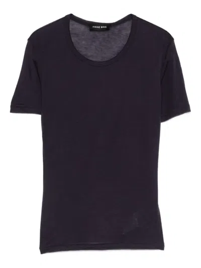 Anine Bing Sylvie Crew-neck Short-sleeve T-shirt In Blue