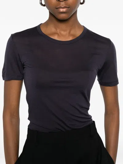 Anine Bing Sylvie Crew-neck Short-sleeve T-shirt In Blue