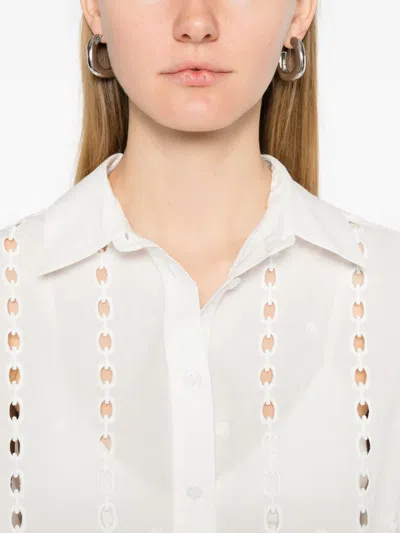 Anine Bing Lincoln Button Eyelet Shirt In White