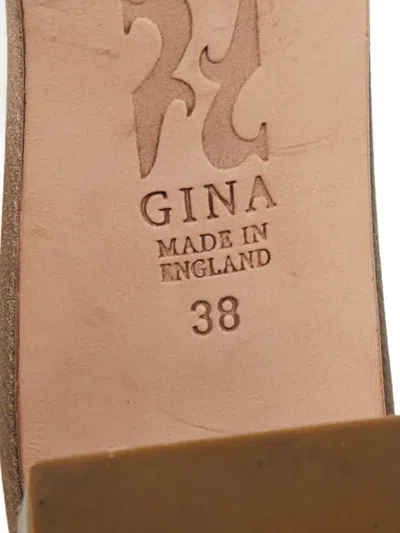 Pre-owned Gina 38 Chachki Crystal Embellished Mules (5.5 Cm) In Brown