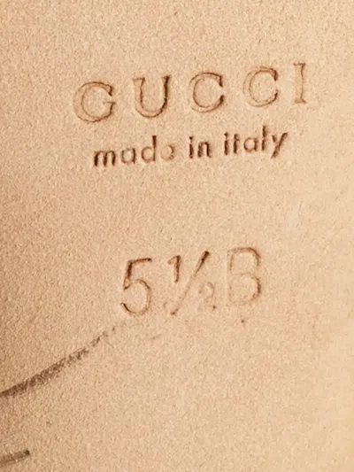 Pre-owned Gucci Gg-detail Open-toe Sandals In Black