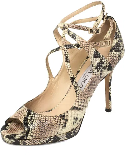 Pre-owned Jimmy Choo 451086 Multicolor In Neutral