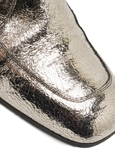 Pre-owned Alexander Mcqueen Buckled Derby Shoes In Silver