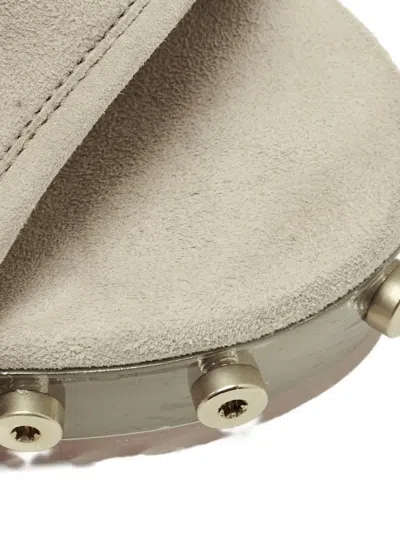 Pre-owned Jimmy Choo Suede Heeled Sandals In Gray