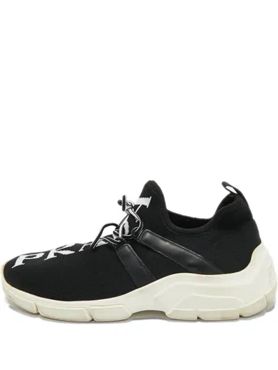 Pre-owned Prada Lace-up Fastening Sneakers In Black