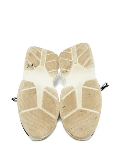 Pre-owned Prada Lace-up Fastening Sneakers In Black