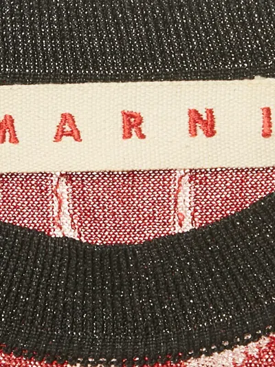 Pre-owned Marni Knitted Sheer Sweater In Red