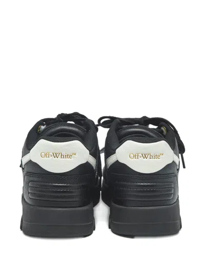 Pre-owned Off-white Hg Runner Leather Sneakers In Black