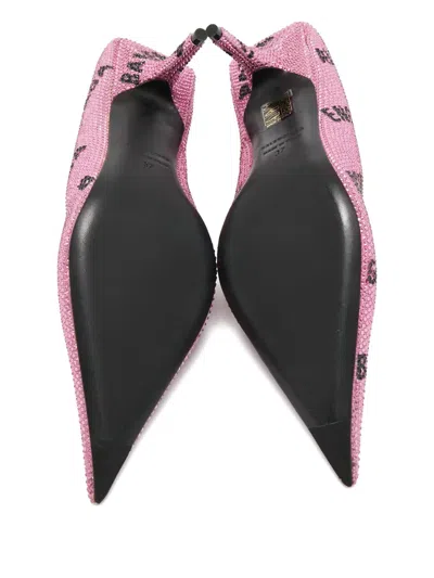 Pre-owned Balenciaga Knife Crystal Pumps In Pink