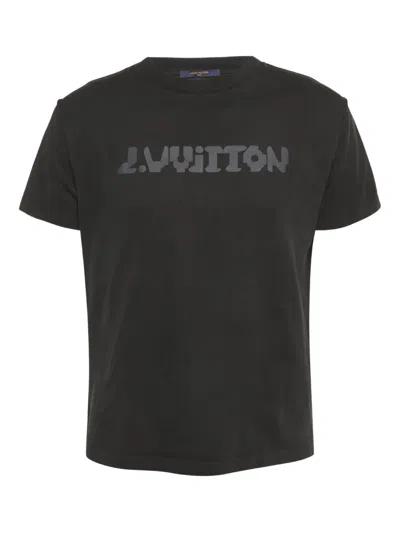 Pre-owned Louis Vuitton Logo-print T-shirt In Black