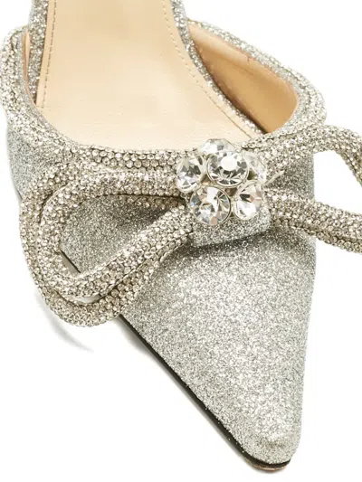 Pre-owned Mach&mach Bow-embellishment Pumps In Silver