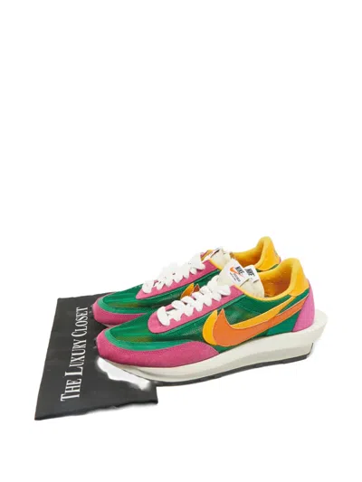 Pre-owned Sacai Lace-up Sneakers In Green