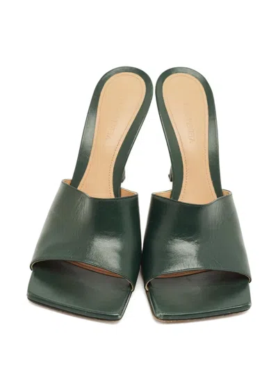 Pre-owned Bottega Veneta Square-toe Sandals In Green