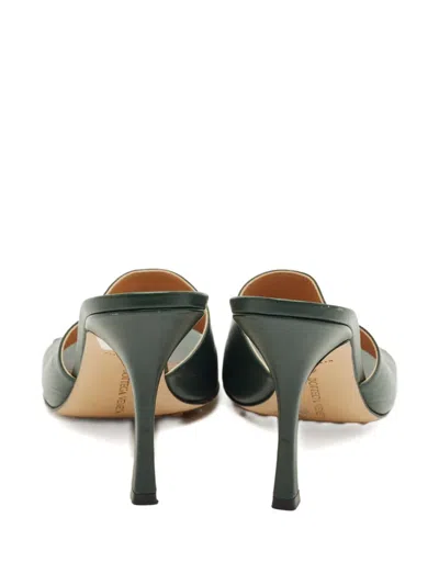 Pre-owned Bottega Veneta Square-toe Sandals In Green