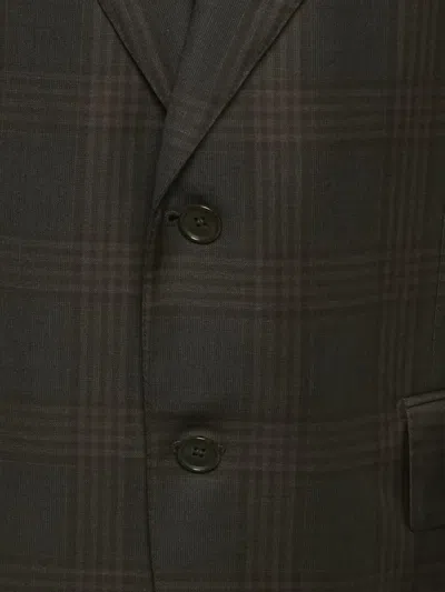Pre-owned Tom Ford Checkered Wool Blazer In Brown