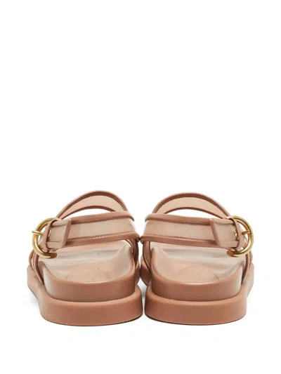 Pre-owned Gianvito Rossi Multi-strap Flat Sandals In Neutral