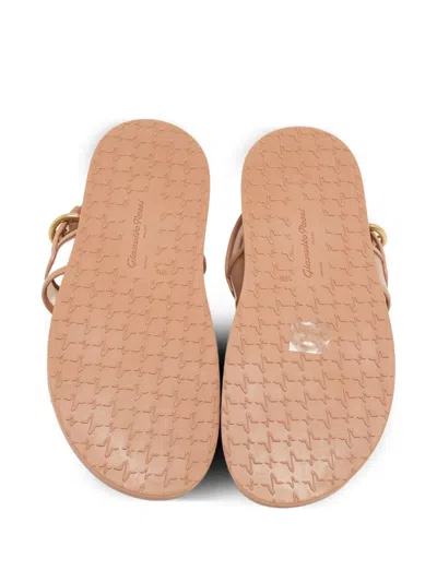 Pre-owned Gianvito Rossi Multi-strap Flat Sandals In Neutral