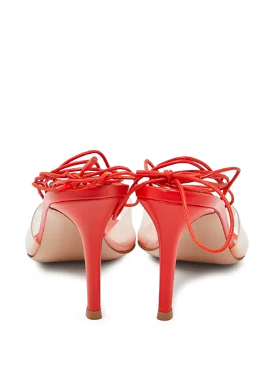 Pre-owned Gianvito Rossi 115mm Leather Sandals In Red