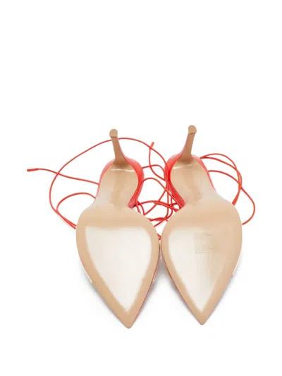 Pre-owned Gianvito Rossi 115mm Leather Sandals In Red