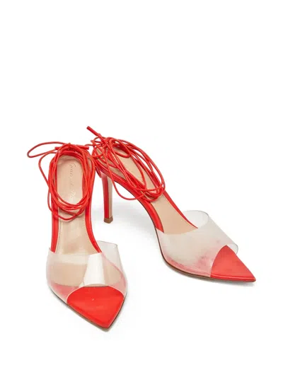 Pre-owned Gianvito Rossi 115mm Leather Sandals In Red