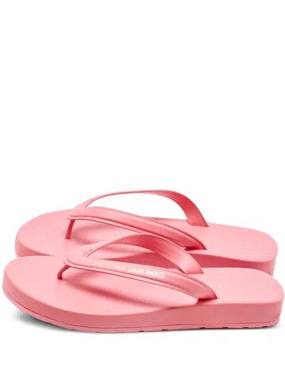 Pre-owned Dior Sea Logo-detail Strap Flip-flops In Pink