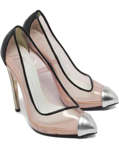 Pre-owned Giuseppe Zanotti Transparent Point-toe Pumps In White