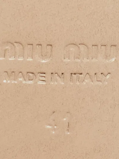 Pre-owned Miu Miu Crystal-embellished Sandals In Neutral