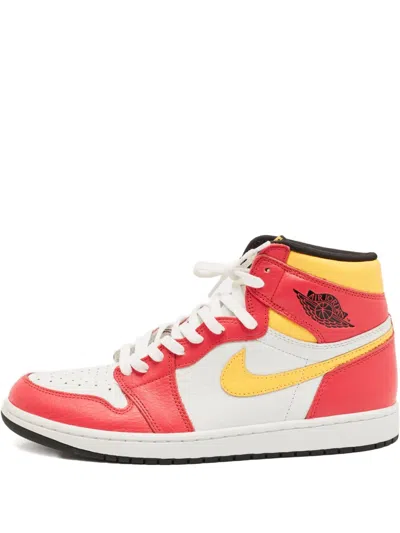 Pre-owned Jordan 1 Retro High Og Leather Sneakers In Red