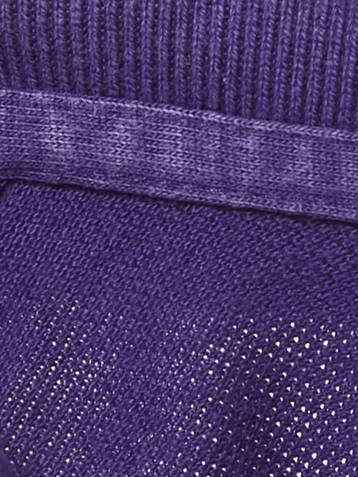 Pre-owned Ralph Lauren Vintage Polo Pony Polo-collar Midi Dress In Purple