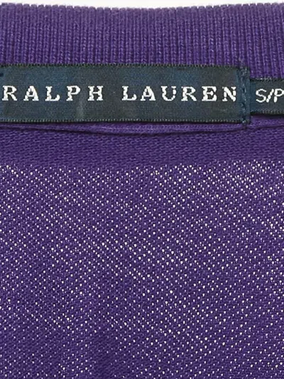 Pre-owned Ralph Lauren Vintage Polo Pony Polo-collar Midi Dress In Purple