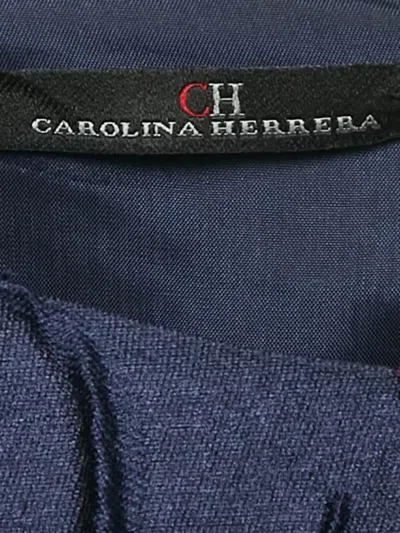 Pre-owned Carolina Herrera Vintage Zip-fastening Sleeveless Maxi Dress In Blue