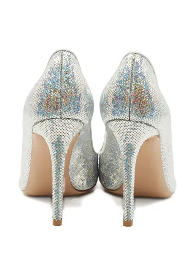 Pre-owned Gianvito Rossi Sequin-embellishment Pointed-toe Pumps In Silver