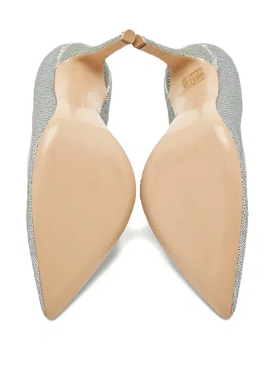 Pre-owned Gianvito Rossi Sequin-embellishment Pointed-toe Pumps In Silver