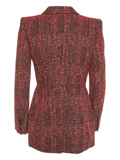 Pre-owned Givenchy Tweed Double-breasted Blazer In Red