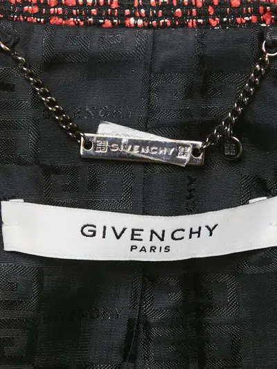 Pre-owned Givenchy Tweed Double-breasted Blazer In Red